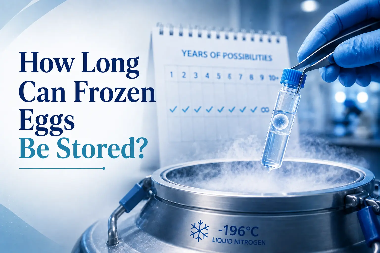 Frozen eggs stored in liquid nitrogen for long-term fertility preservation in Wakad