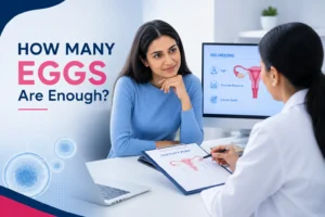 Woman discussing egg freezing with a fertility doctor during a consultation